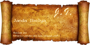 Janda Ibolya névjegykártya