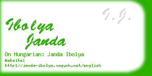 ibolya janda business card